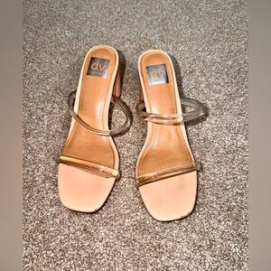 DV by Dolce Vita Women's Tan and Clear Heels